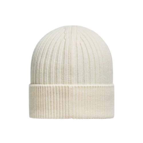 White Moncler Wool Beanie