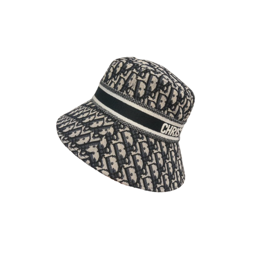 Dior Black Oblique Small Brim Bucket Hat
