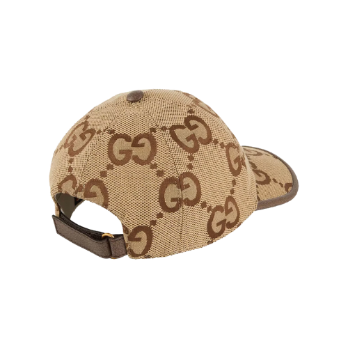 Ebony Gucci Jumbo GG Canvas Baseball Hat