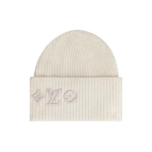 Louis Vuitton LV White Headline Beanie