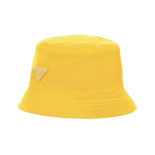 Prada Yellow Nylon Bucket Hat