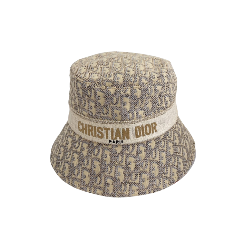 Dior Grey Oblique Small Brim Bucket Hat