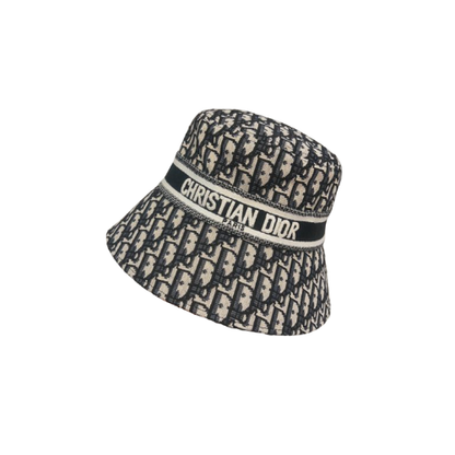 Dior Black Oblique Small Brim Bucket Hat