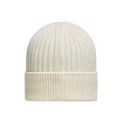 White Moncler Wool Beanie