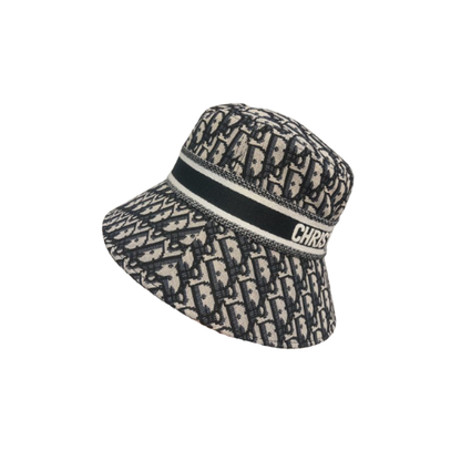 Dior Black Oblique Small Brim Bucket Hat