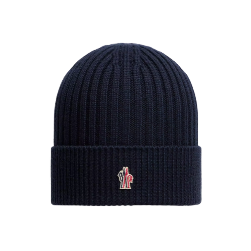 Navy Moncler Wool Beanie
