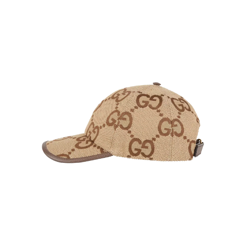 Ebony Gucci Jumbo GG Canvas Baseball Hat