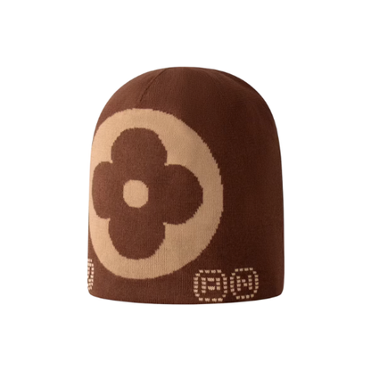 Brown LV Fit Monogram Beanie