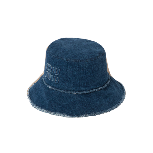 Navy Deniim Miu Miu Bucket Hat