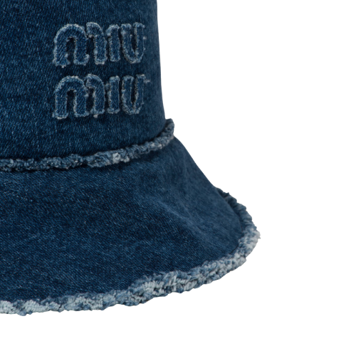 Navy Deniim Miu Miu Bucket Hat