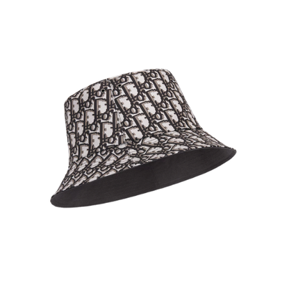 Dior Cotton Blend Reversible Teddy-D Small Brim Bucket Hat