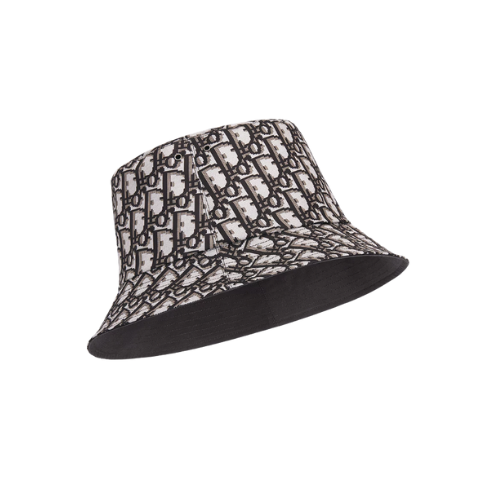 Dior Cotton Blend Reversible Teddy-D Small Brim Bucket Hat