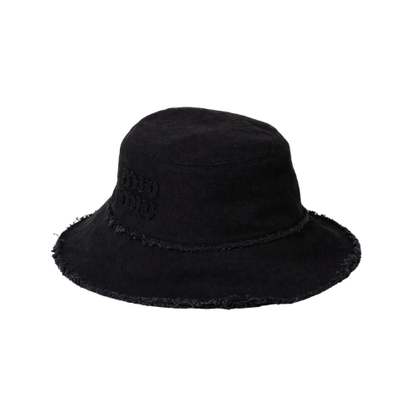 Black Denim Miu Miu Bucket Hat