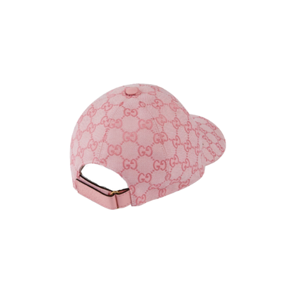 Pink GG canvas baseball hat