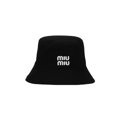 Black Miu Miu Drill Bucket Hat