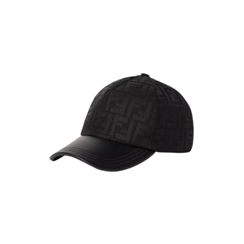 Black FF Jacquard nylon baseball cap
